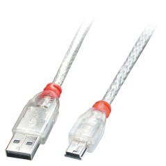High-Quality Lindy USB 2.0 Cable A to Mini-B 0.2m - Manufacturer Part 41780